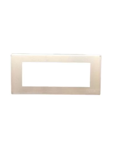 Vimar 08659 5-Module Plate Without Pre-Drillings in Aluminum Snap Gold Series 8000